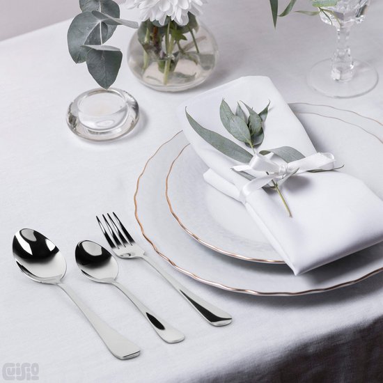 Cuisio 36-Piece Cutlery Set – Elegant Silver & Stainless Steel Flatware for 6 – Includes Spoons, Forks, Knives & Steak Knives – Dishwasher Safe - Image 4